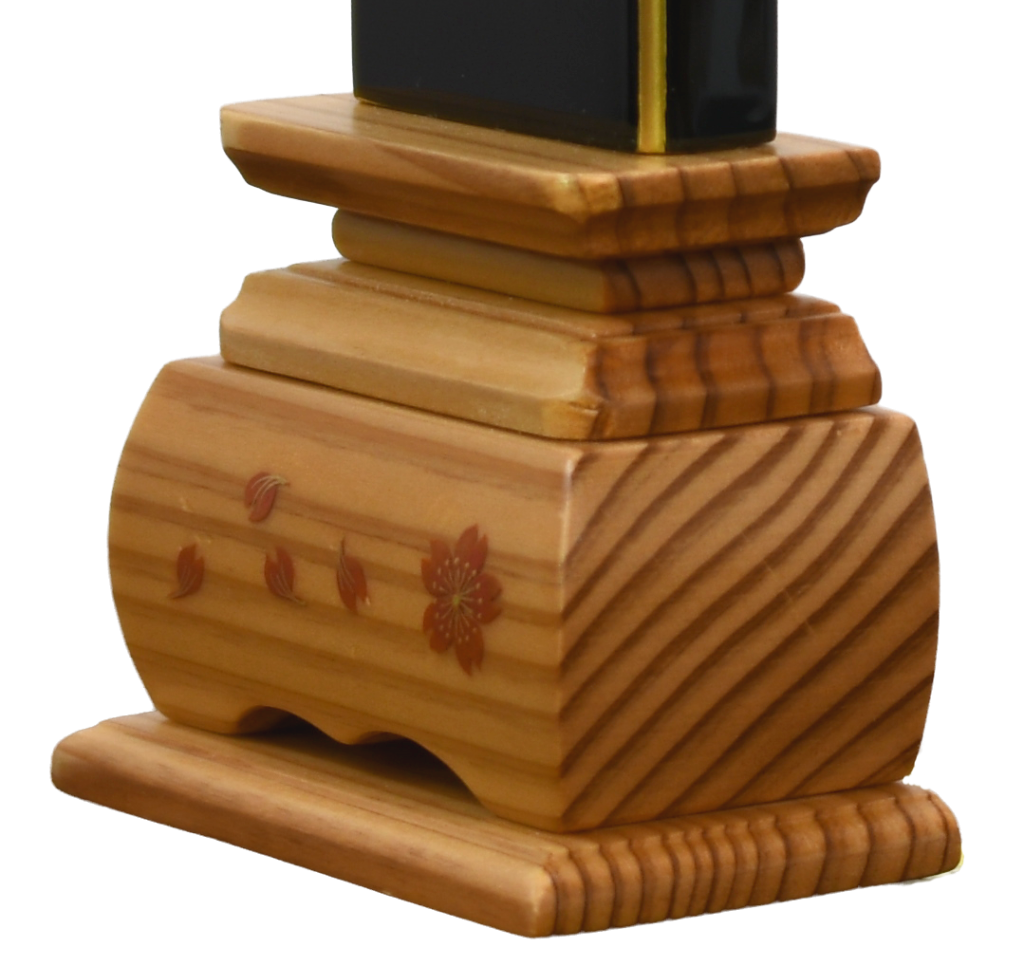 秋田杉位牌 台座拡大2